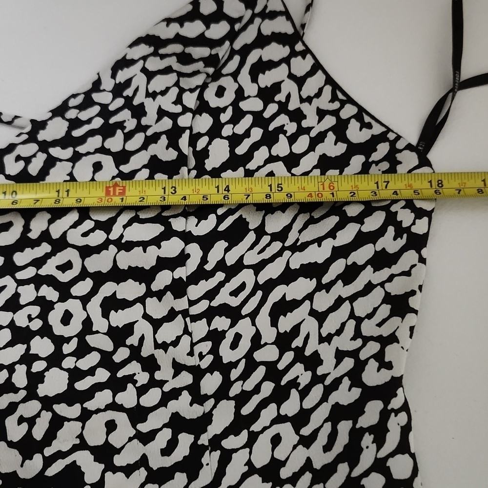 Forever 21 Dress Womens Size L Cheetah Print Sundress Cocktail Black Silver - Picture 9 of 13